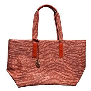 Michael Kors Logo Canvas Tote Bag – Orange Monogram – Excellent Condition